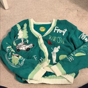 No! jeans unisex gone golfing cardigan